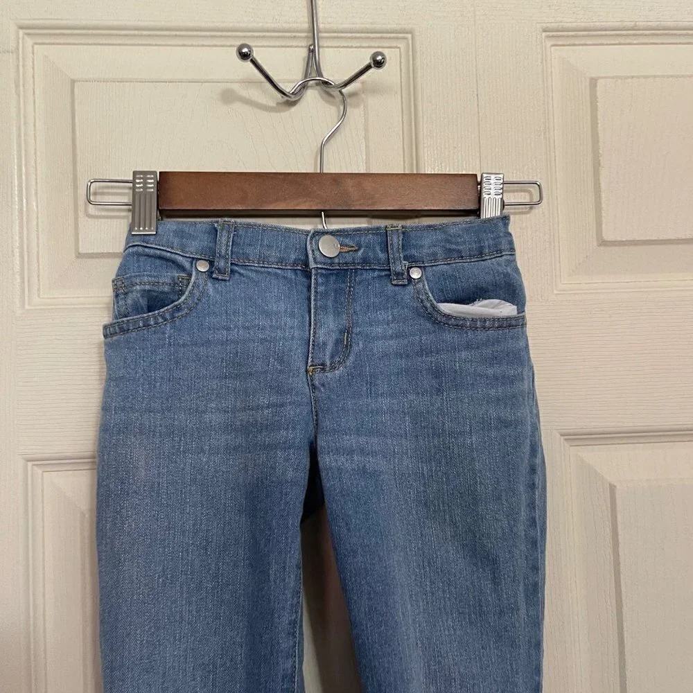 Children's Place Kids Girls Light Wash Elastic Waist Skinny Jeans Size 6X/7